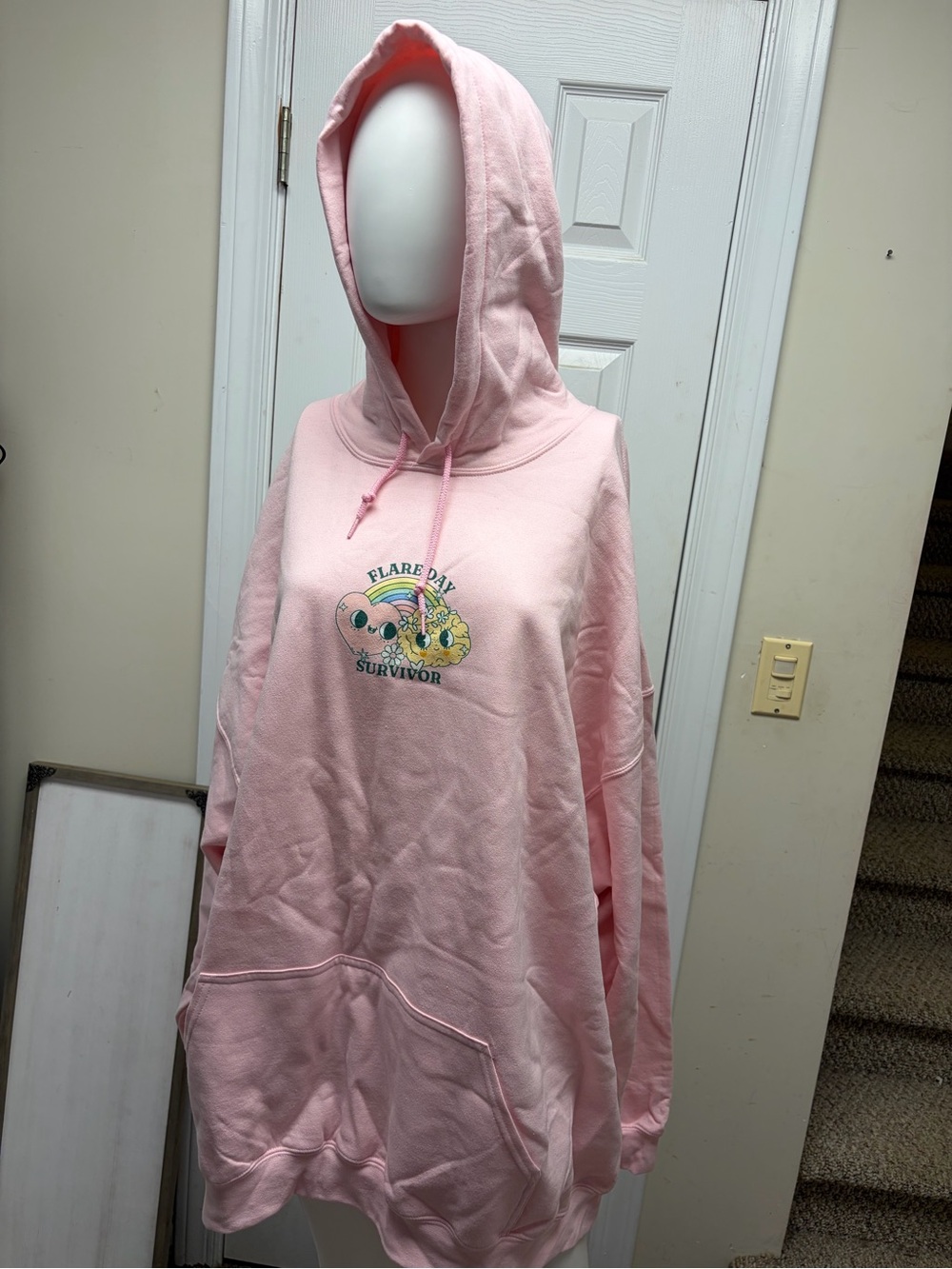Flare Day Survivor Pink Hoodie in 3X